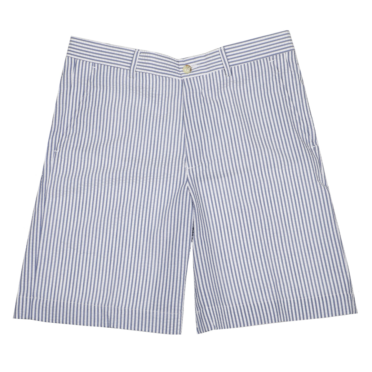 Rampart Navy &amp; White Seersucker Shorts