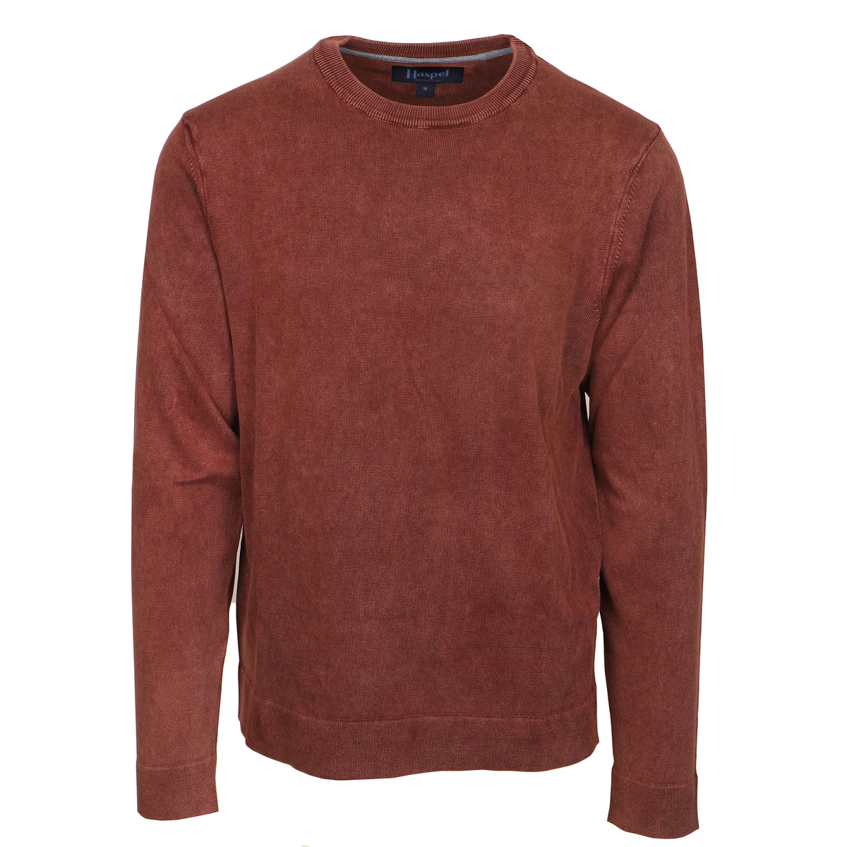 Lightweight, cozy &amp; casual and ready to buy the first round.   100% Cotton • Ribbed Crew Neck • Garment Dyed • Washable • Made in Italy