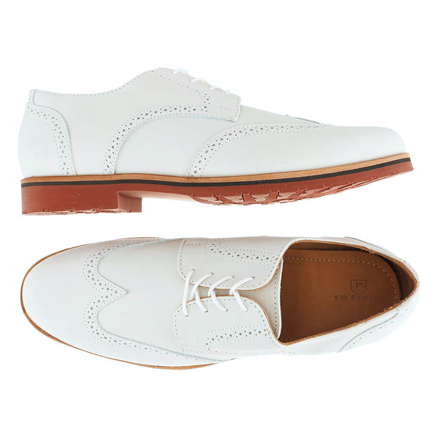 Haspel x T.B. Phelps Nubuck Wingtip - White