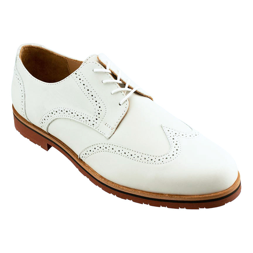 Haspel x T.B. Phelps Nubuck Wingtip - White