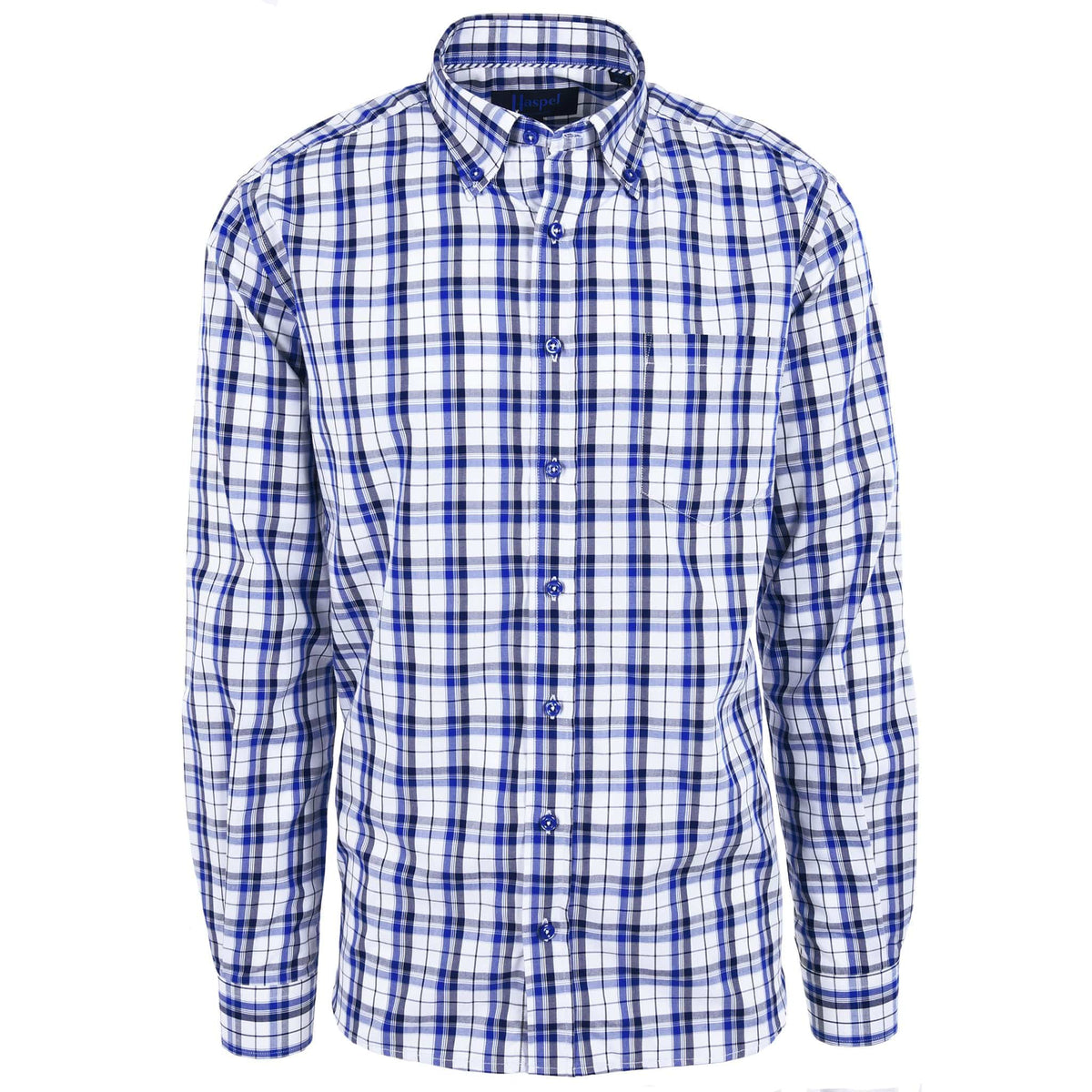 Franklin Black &amp; Blue Plaid - Haspel Clothing