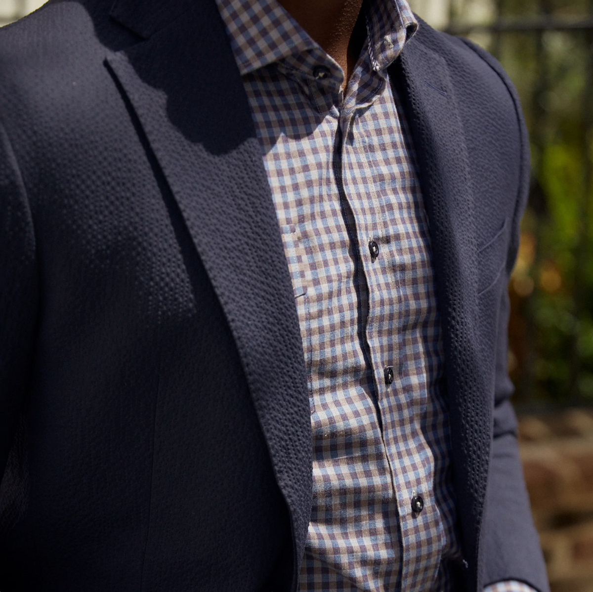 Earhart Blue Denim Check