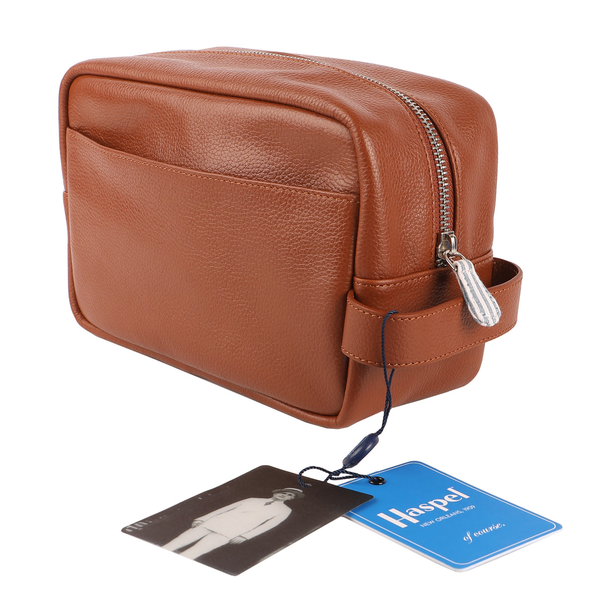 Leather British Tan Travel Kit