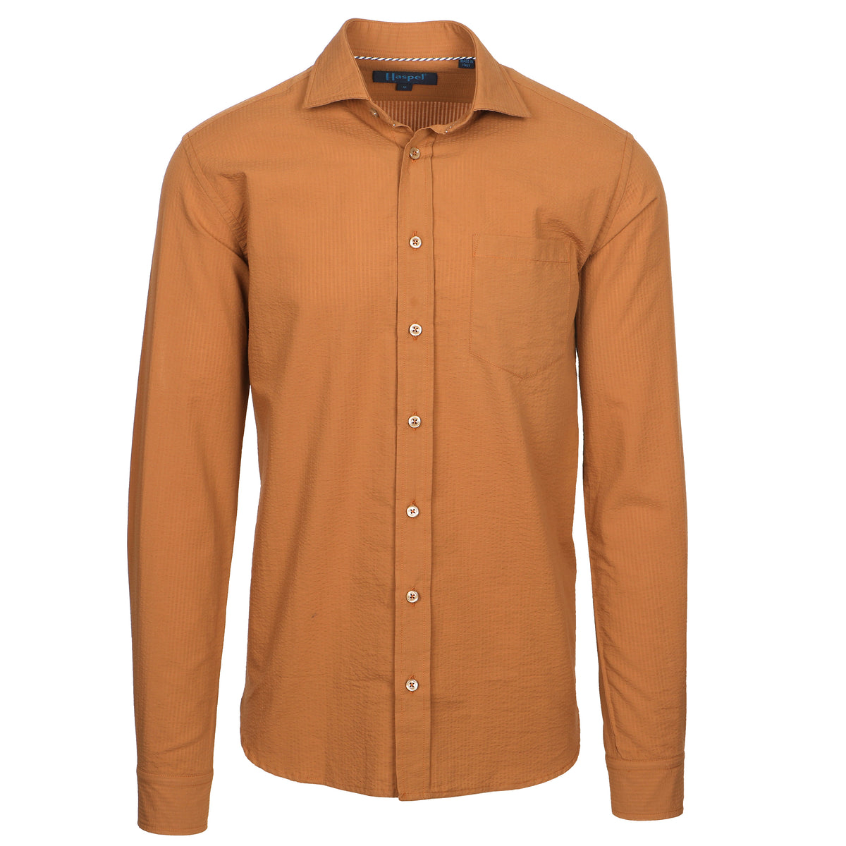 Chartres Solid Tobacco Seersucker