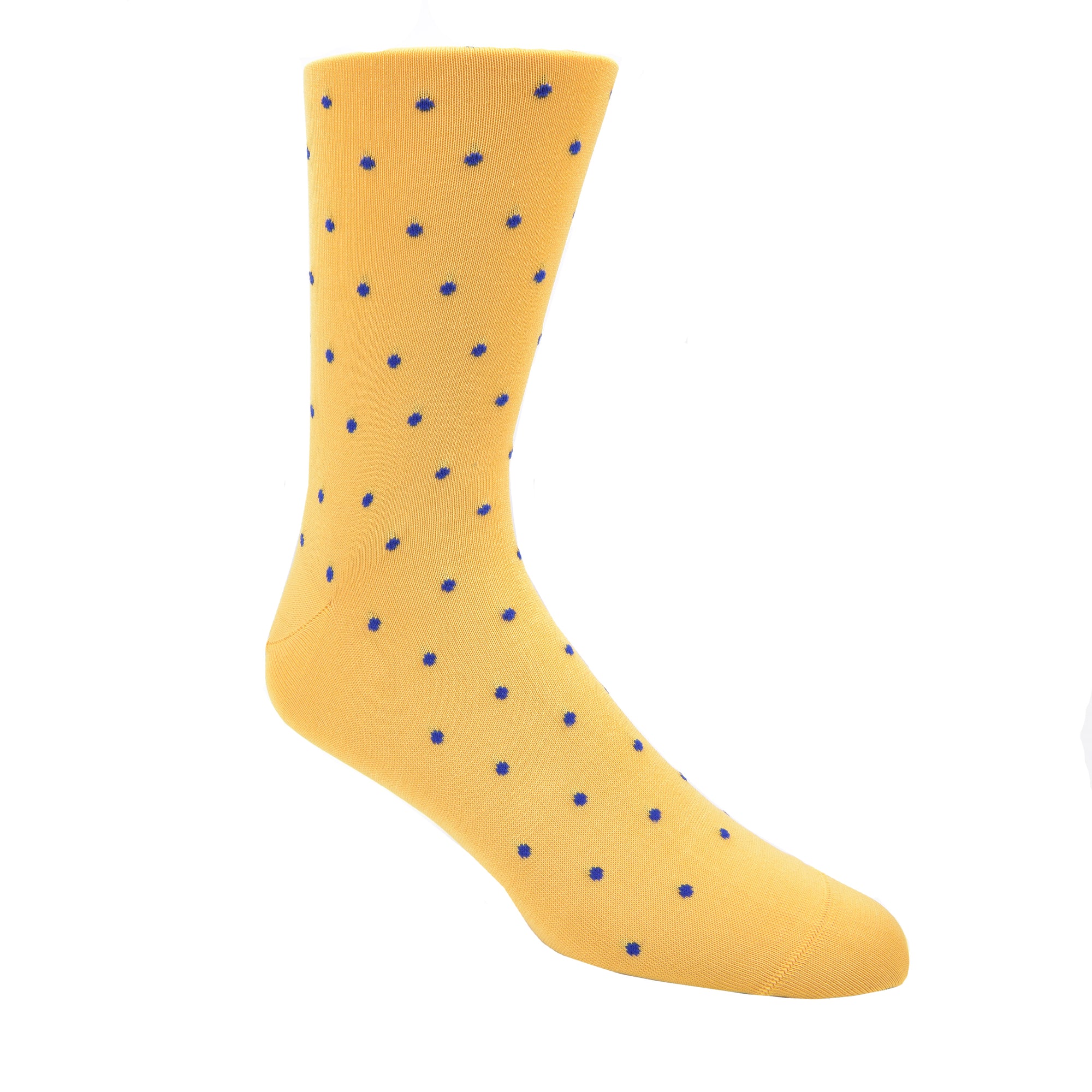 Dots on dots on dots. Life is too short to wear boring socks! Life is too short to wear boring socks! #damnright  70% Mercerized Cotton 29% Nylon 1% Spandex Fits Size 8-12 Machine Washable Made in the USA