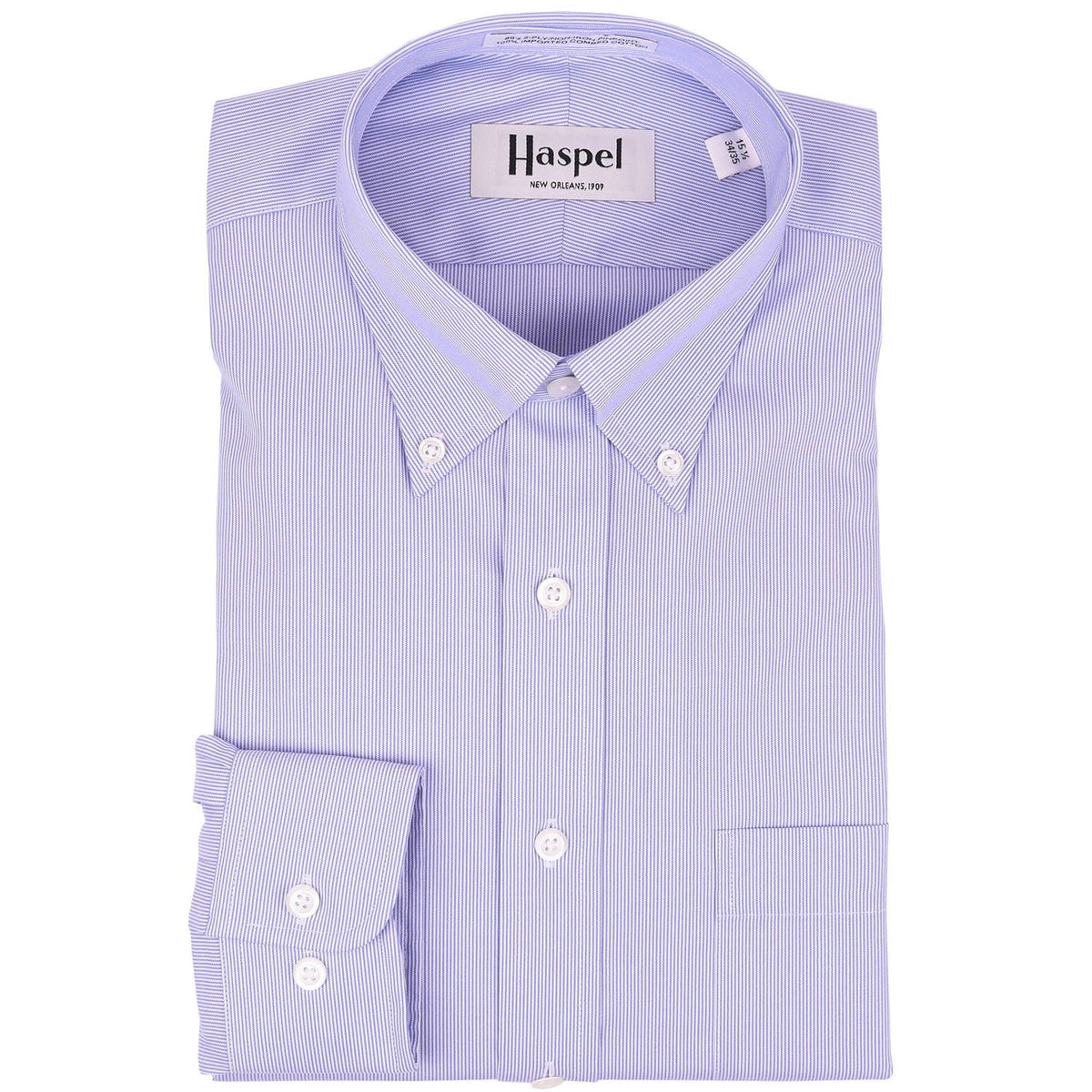 Howard Lt. Blue Mini Stripe Button Down Dress Shirt - Haspel Clothing