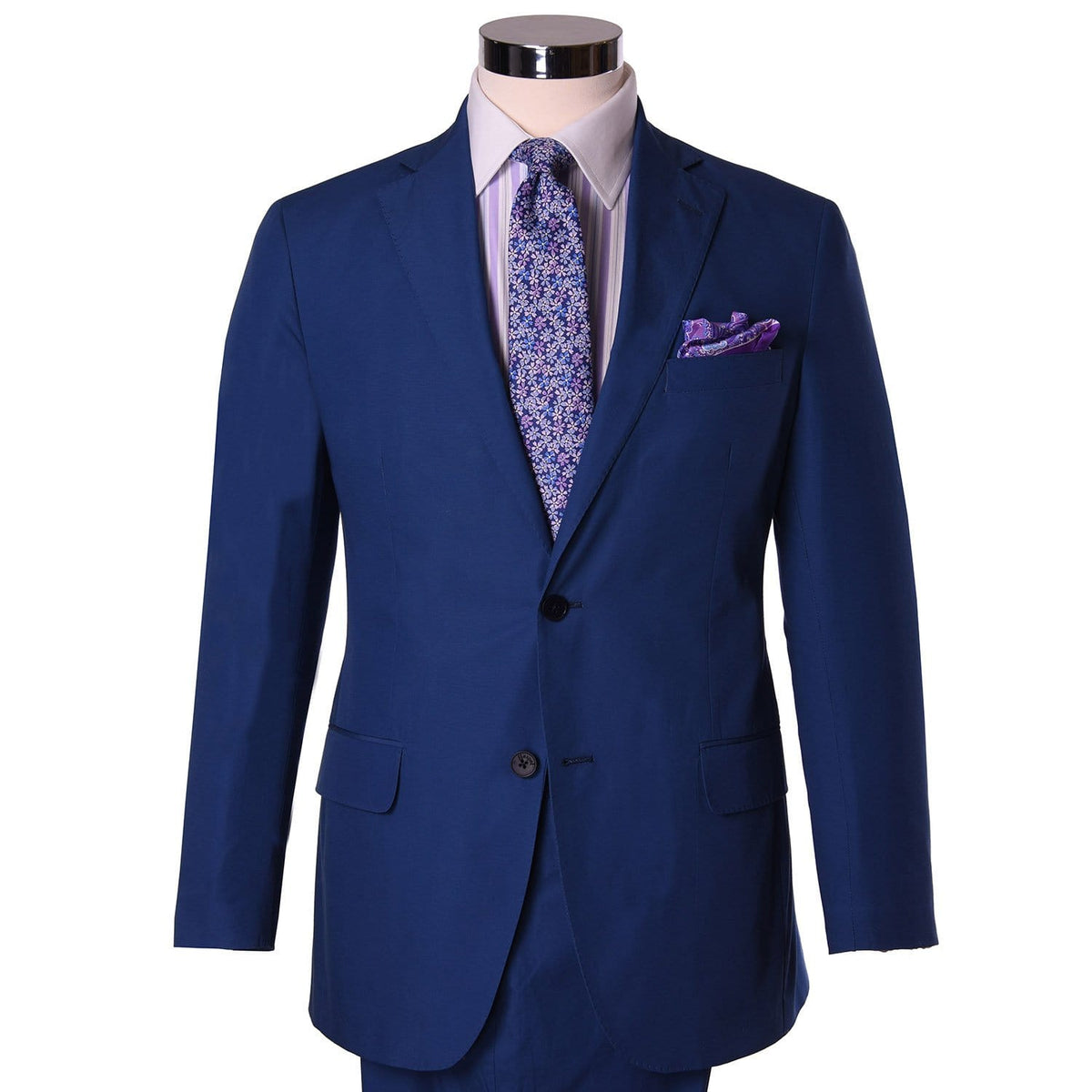 Channel Blue Poplin Sport Coat - Haspel Clothing