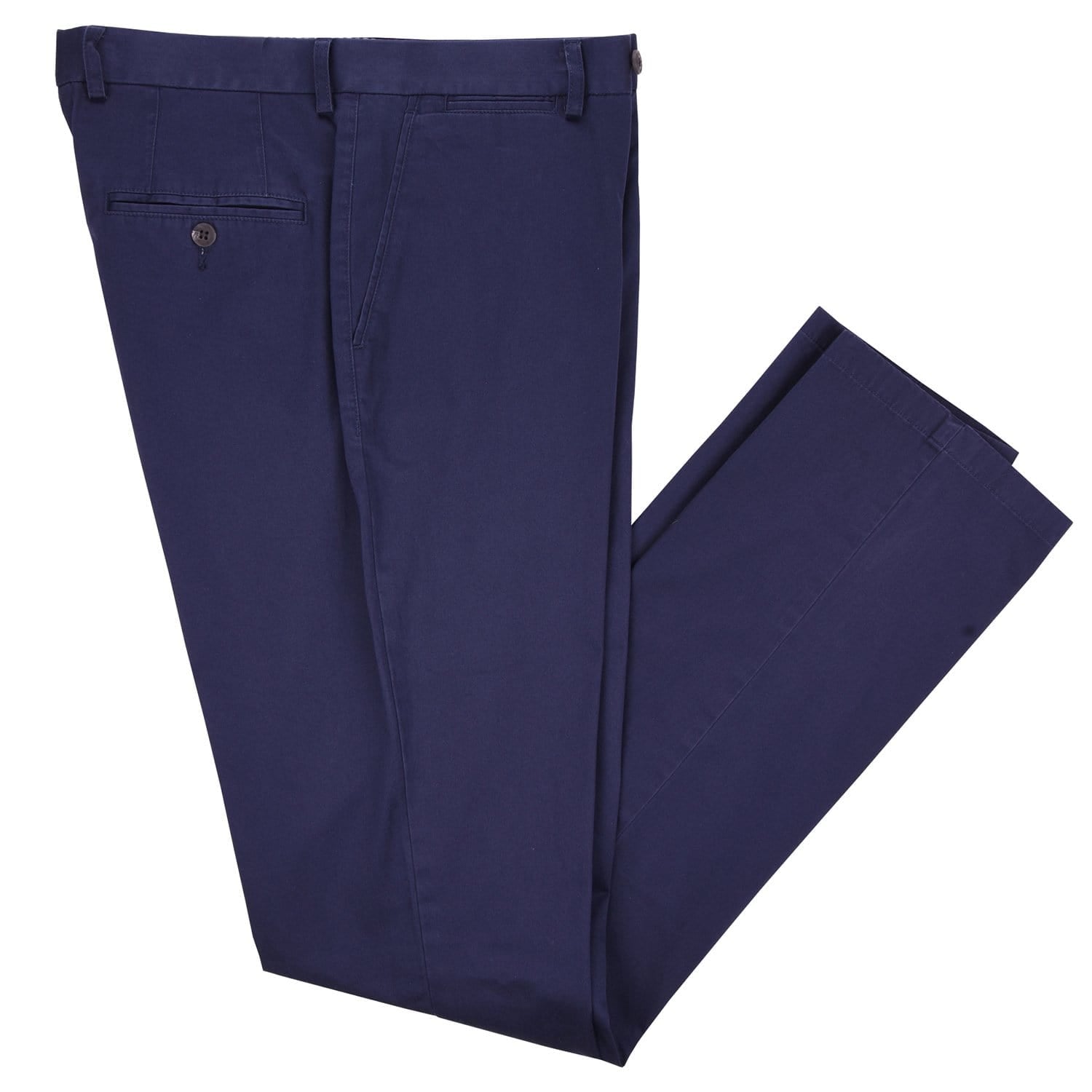 Lafitte Peacoat Cotton Twill Chino - Haspel ClothingClark Kent by day, Superman by night. A good pair of navy twill pants can transform you from supervisor to superhero with the change of a shirt. So drop the emails and pick up the tab hero.  100% Cotton • Flat Front Pant • Bottoms Finished at 37" Long 
