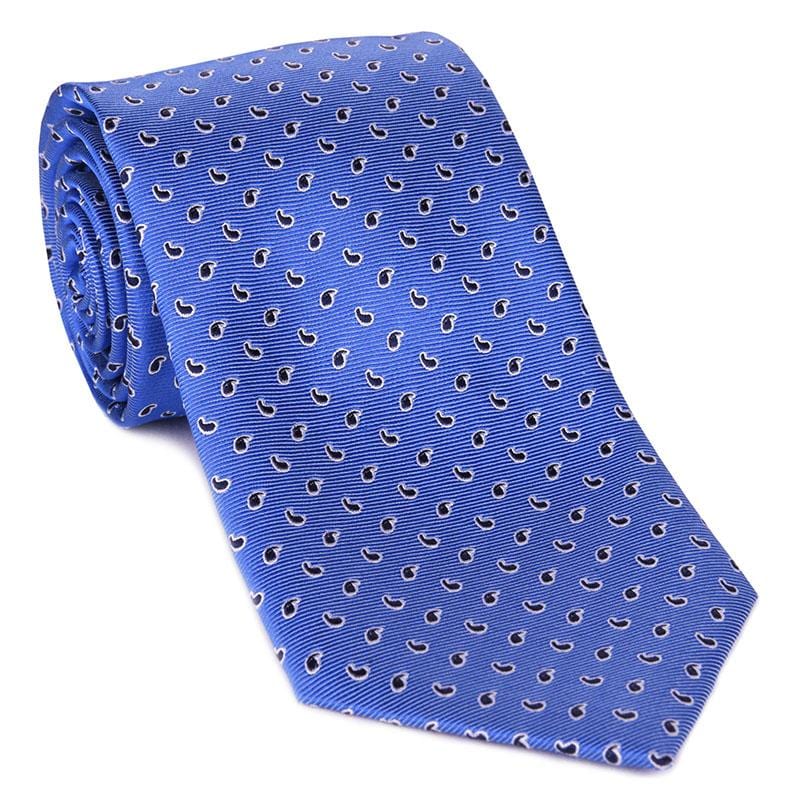 Light Blue Mini-Paisley Tie - Haspel Clothing