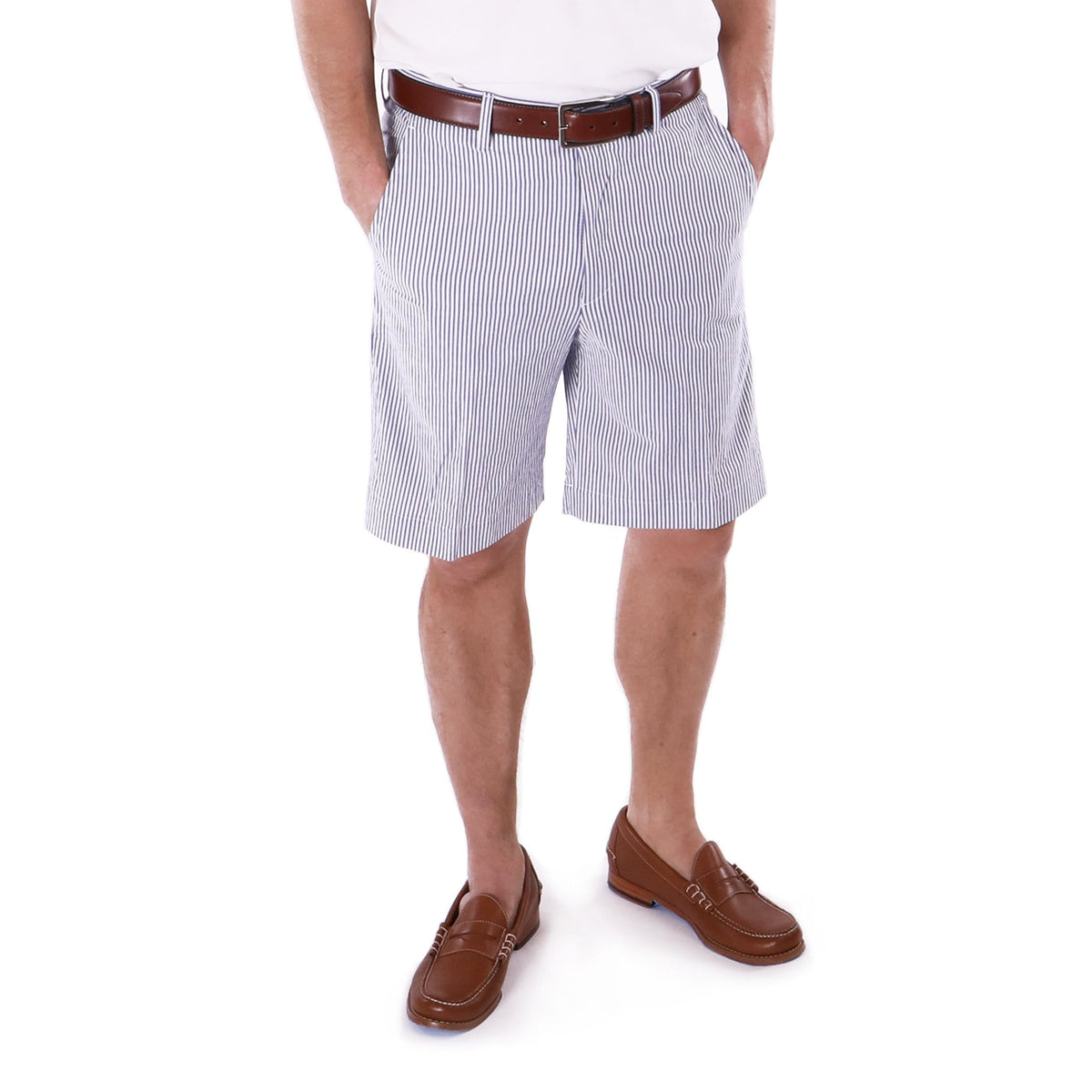 Felicity Navy Seersucker Short