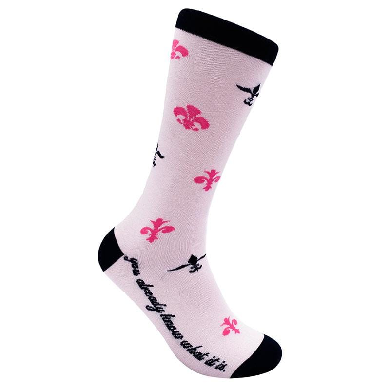 Pink Fleur-De-Lis Socks - Haspel Clothing